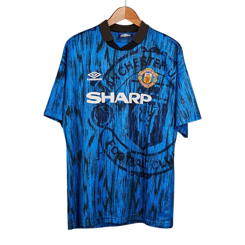 1992-93 Manchester United Umbro Away Shirt Excellent Cantona 7