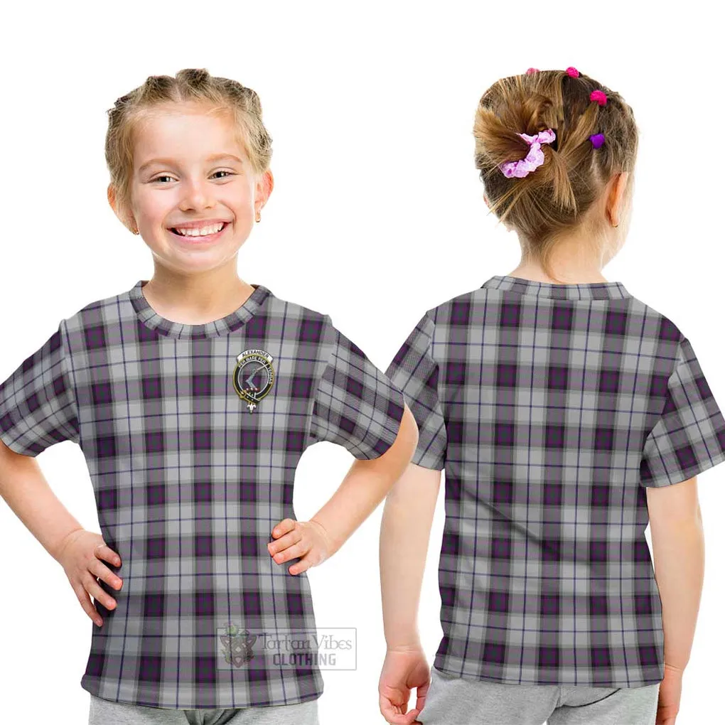 Alexander of Menstry Dress Tartan Kid T-Shirt with Family Crest