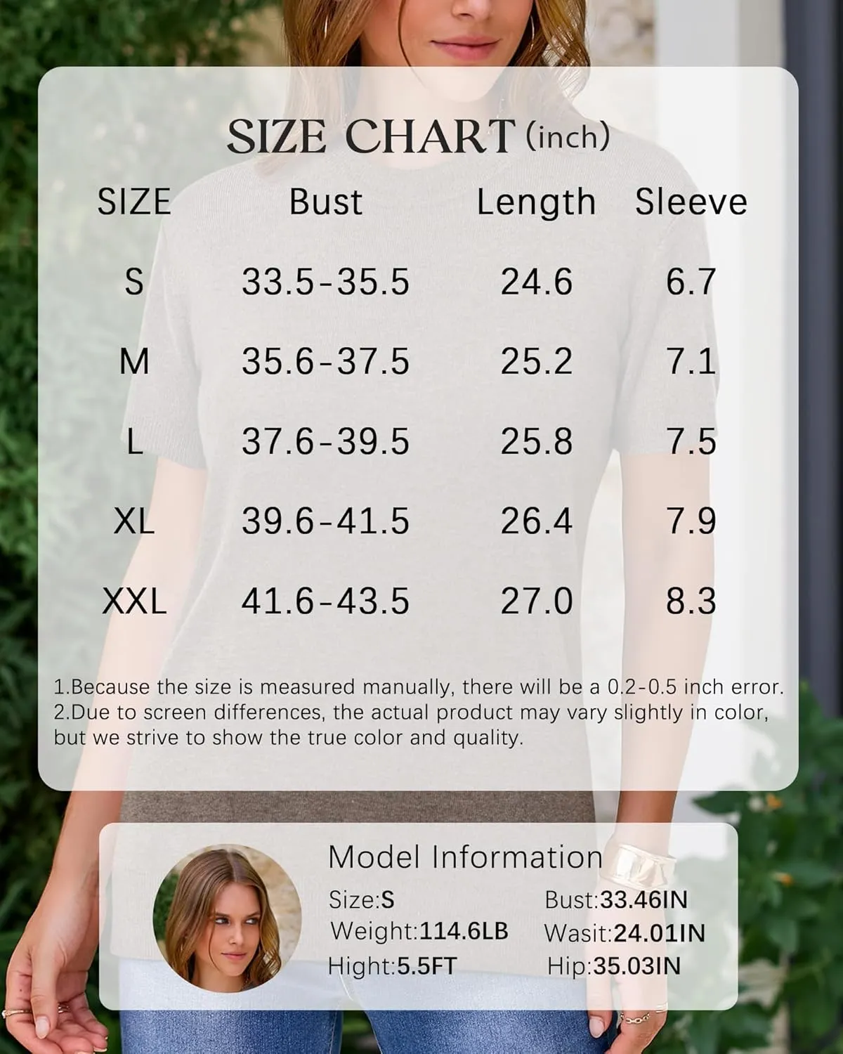 Arach&Cloz Women's Wool Blend Business Casual Loose Fit Summer Sweaters Outfits