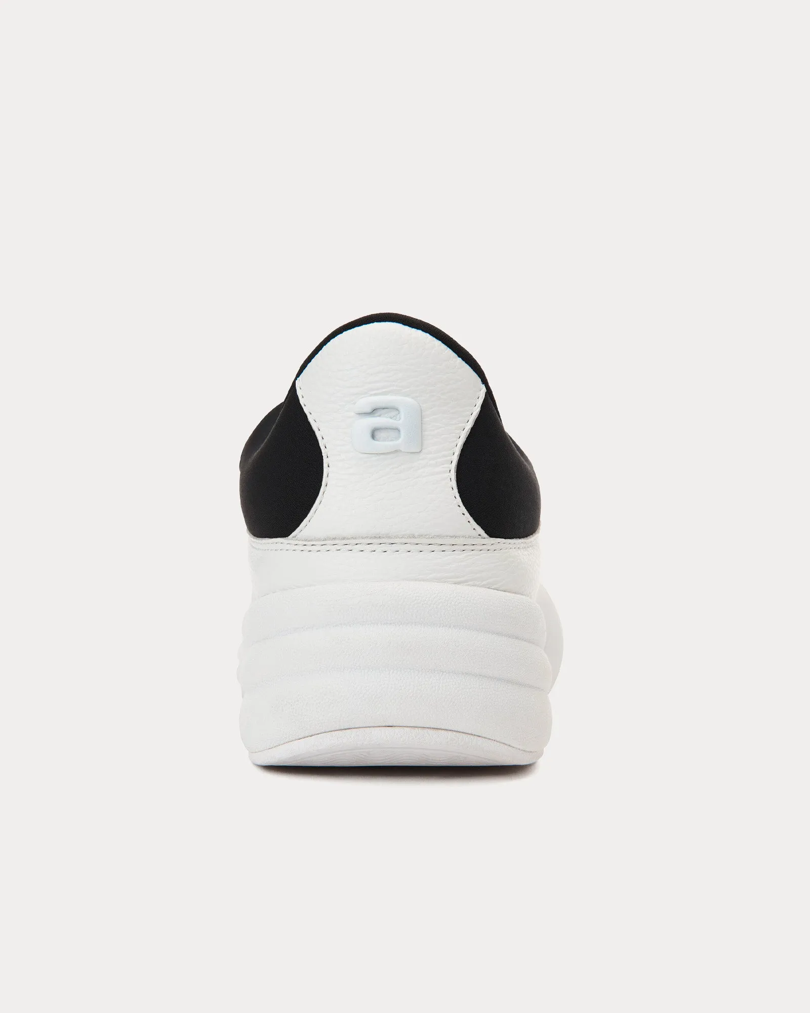 AW Hoop Pebble Leather White / Black Slip On Sneakers