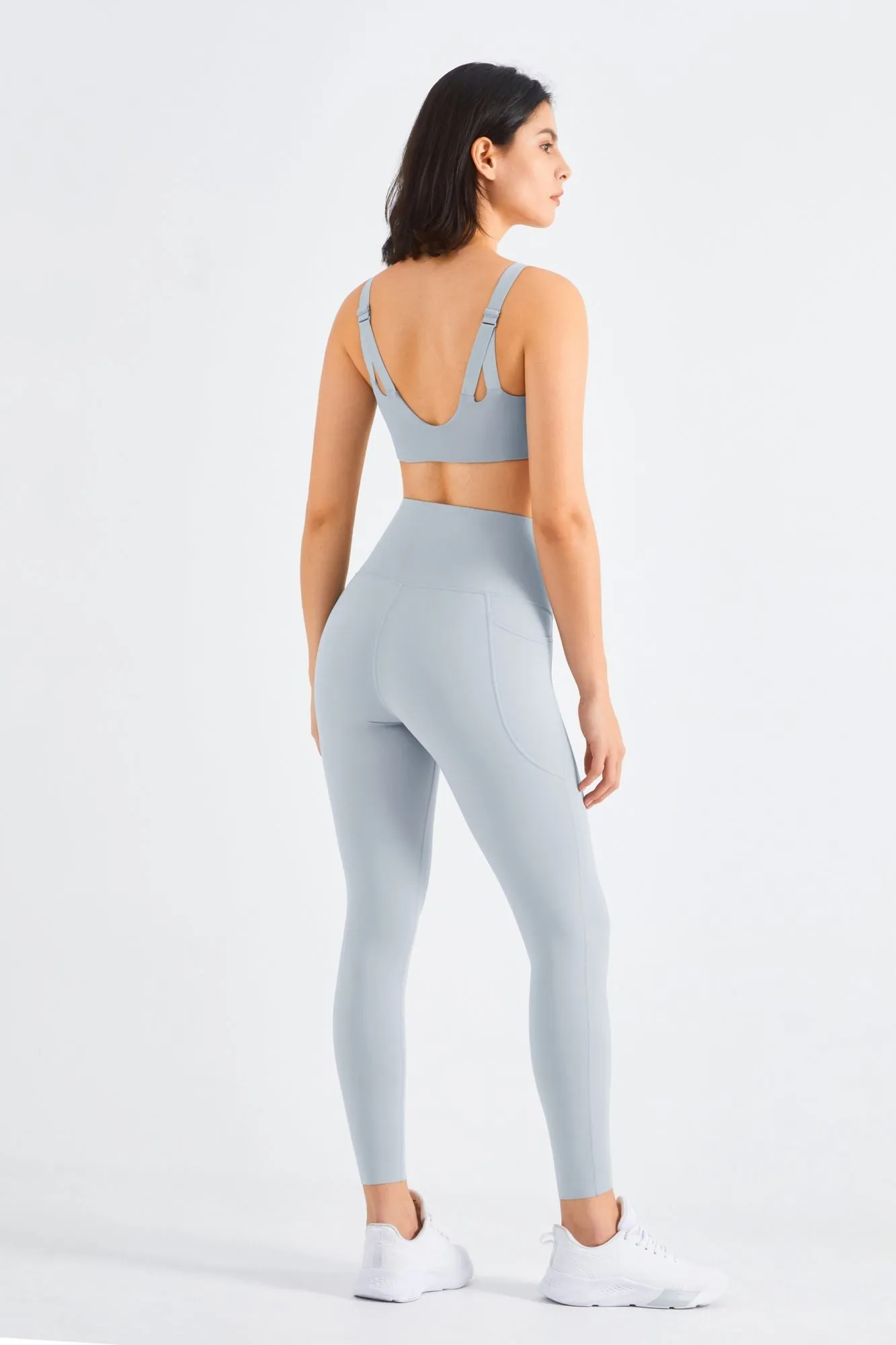 Backless Sports Bra & Gym Leggings Activewear Set