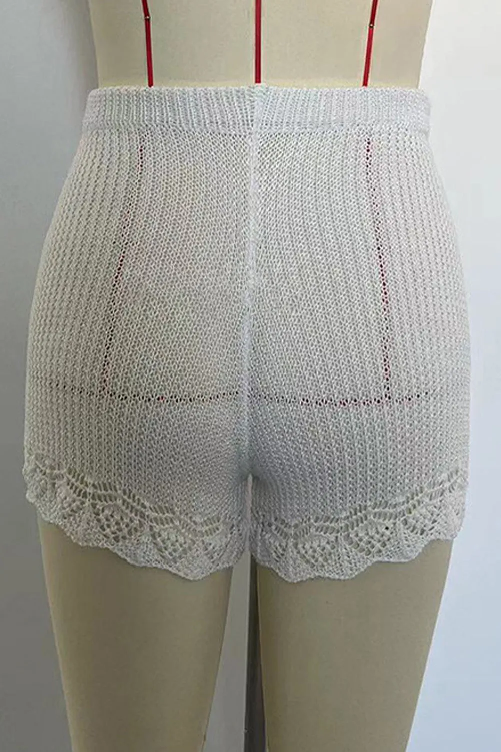 Boho Chic White Crochet Beach Shorts