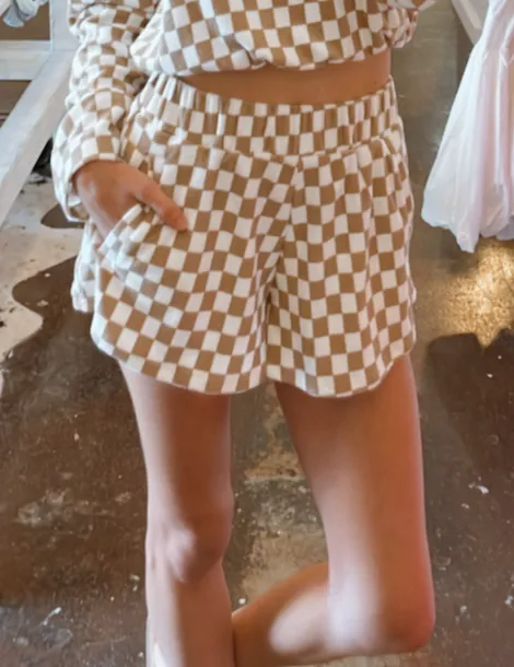 *BRILLIANT BUYS* Sophia Checkered Beach Bar Short