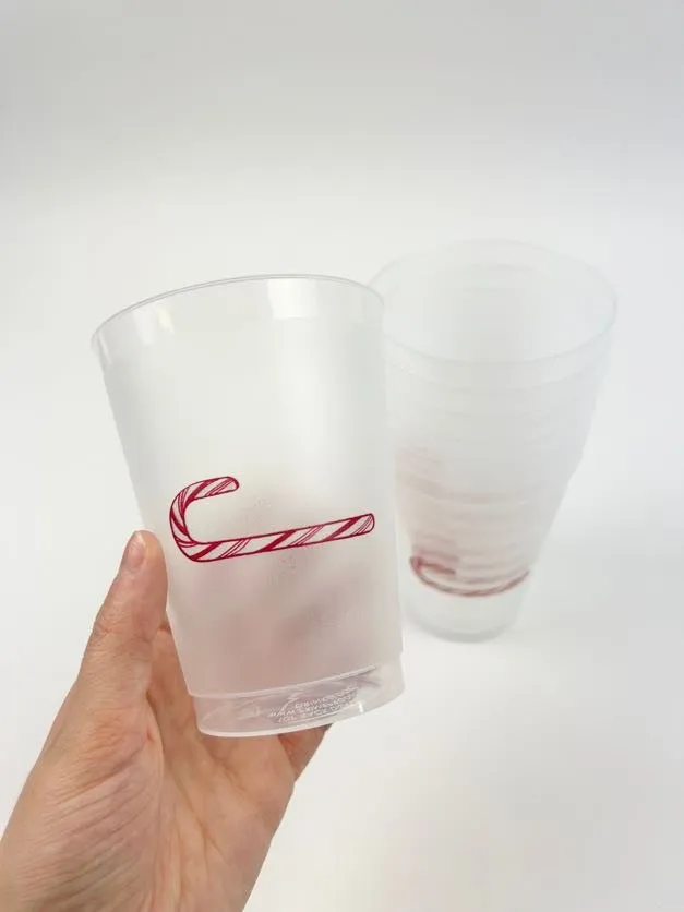 Candy Cane Cups Set of 8