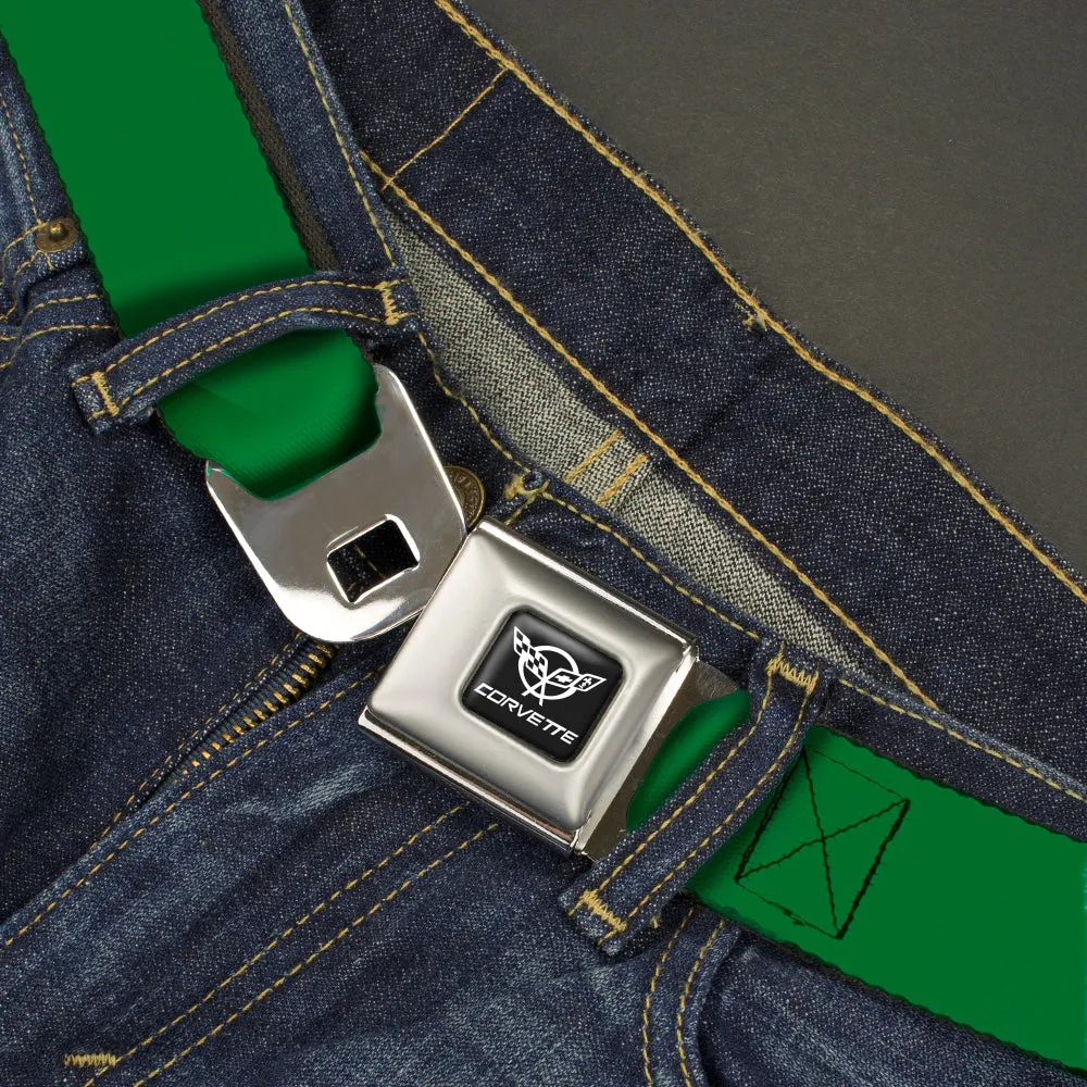 Corvette Seatbelt Belt - Green Webbing