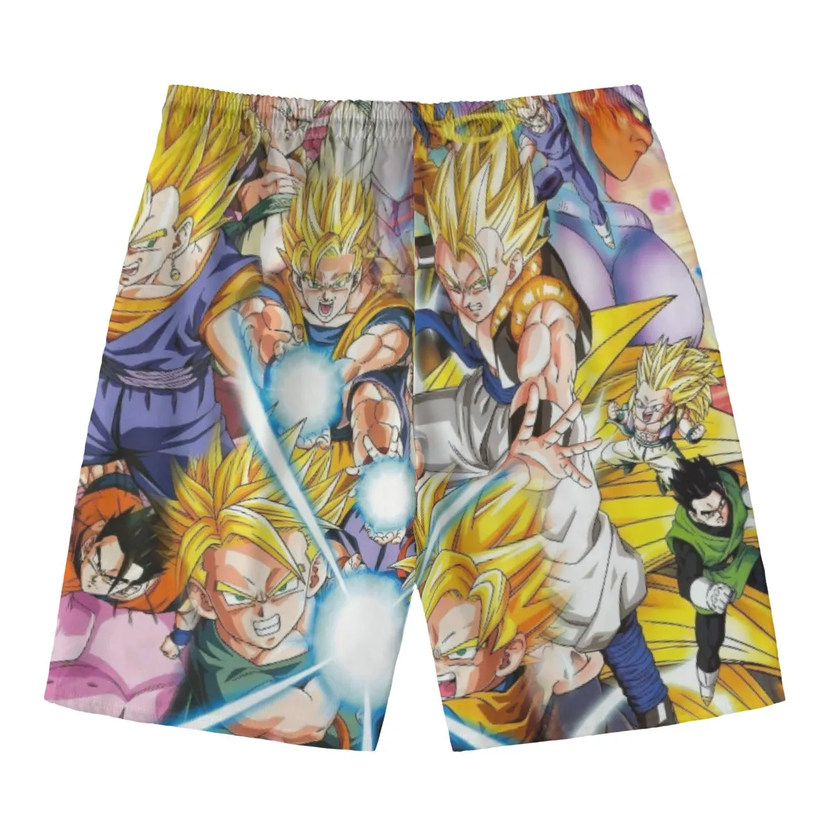DBZ Goku Gohan Goten Super Saiyan Kamehameha Color Design Beach Pants