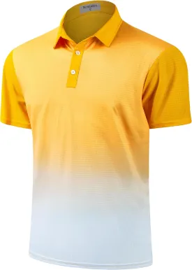 Derminpro Men's Fashion Collared Stretch Fit Casual Short Sleeve Quick Dry Golf Polo Shirts