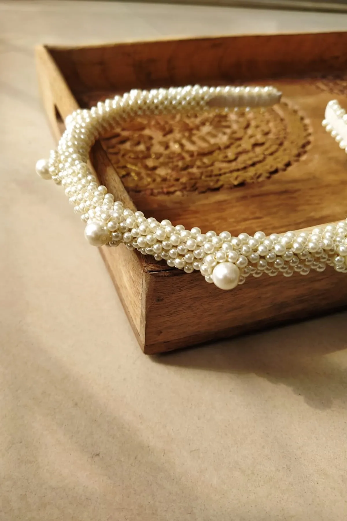 Everlasting Snow Pearl Hairband - White, OffWhite