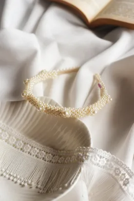 Everlasting Snow Pearl Hairband - White, OffWhite