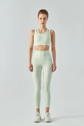 Fake Two Sports Bra & Leggings Activewear Set