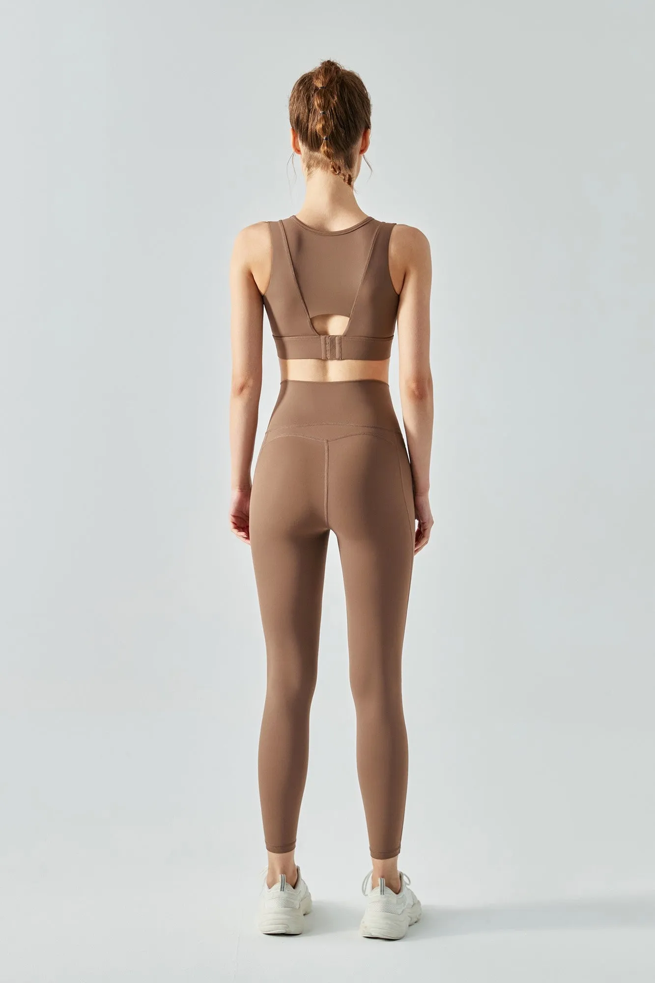 Fake Two Sports Bra & Leggings Activewear Set