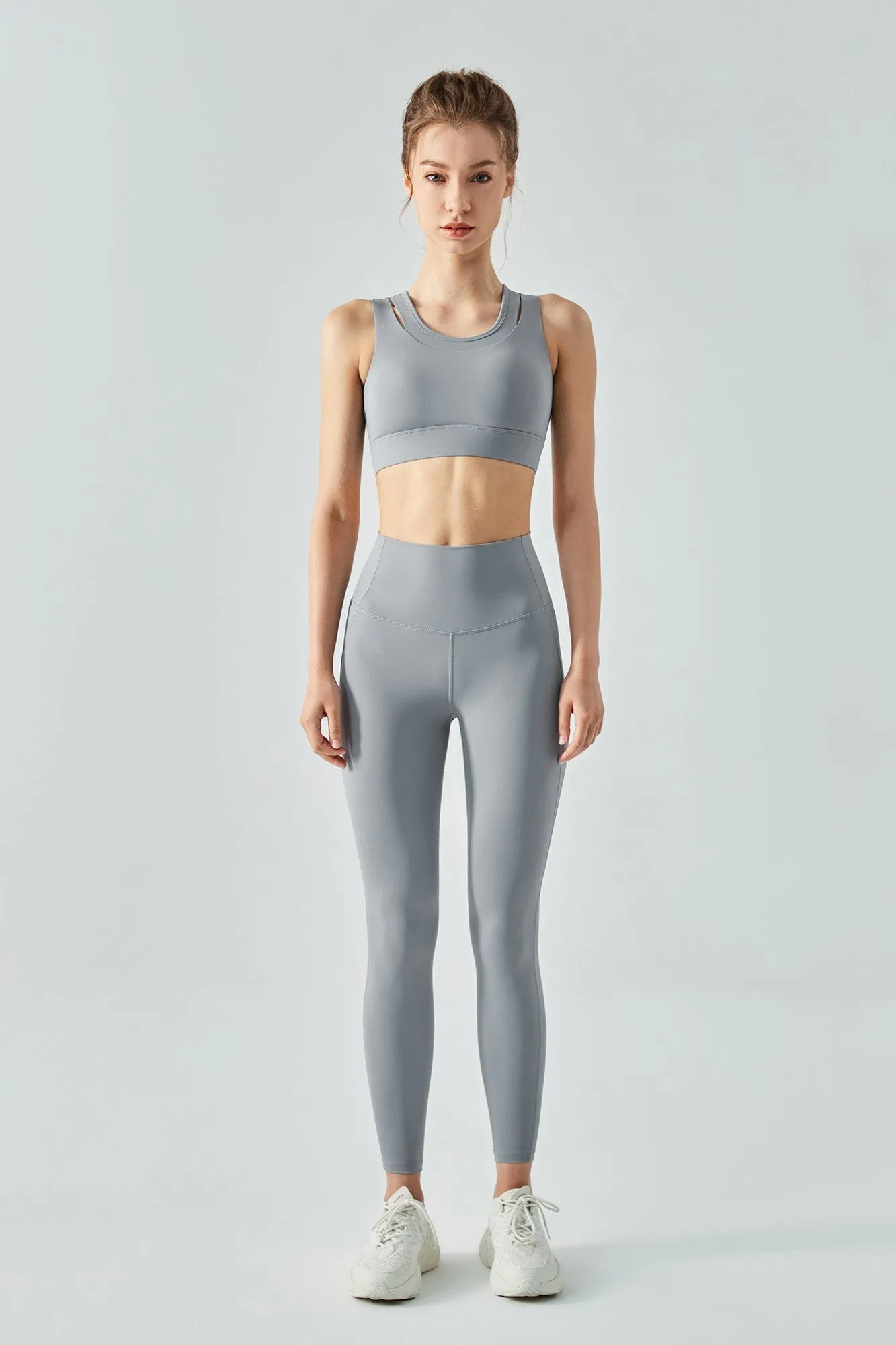 Fake Two Sports Bra & Leggings Activewear Set