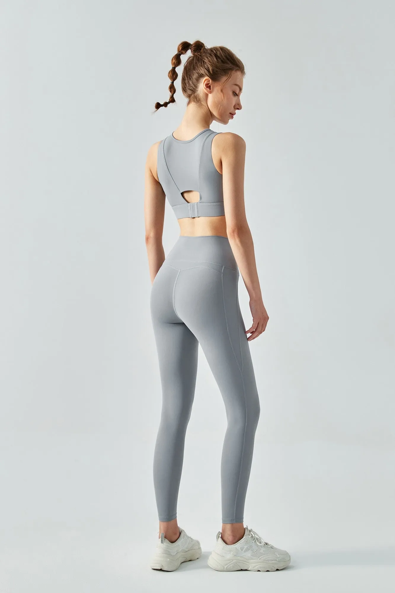 Fake Two Sports Bra & Leggings Activewear Set