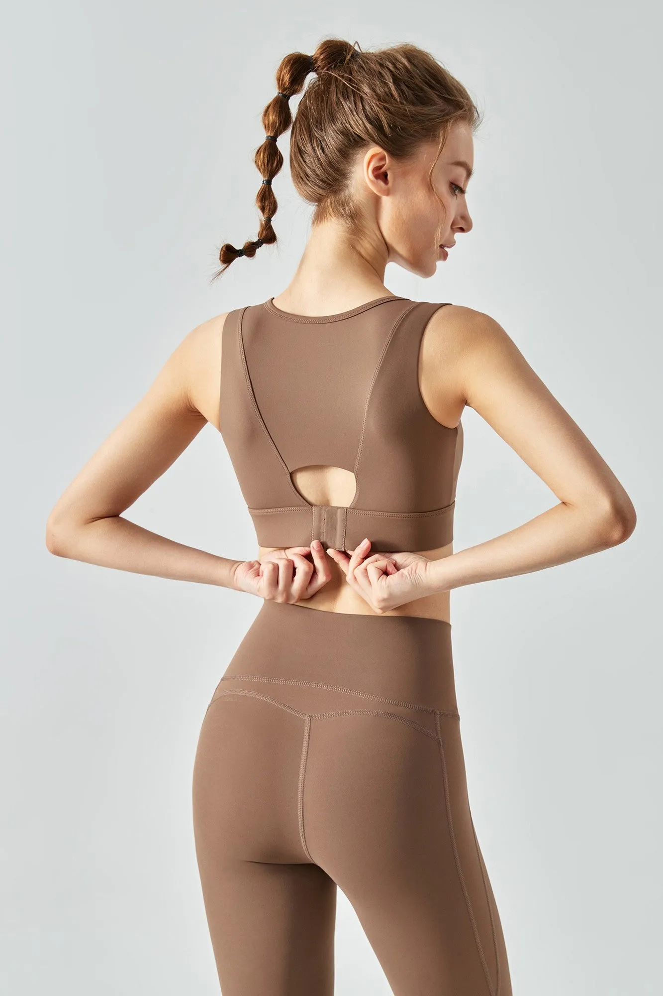 Fake Two Sports Bra & Leggings Activewear Set