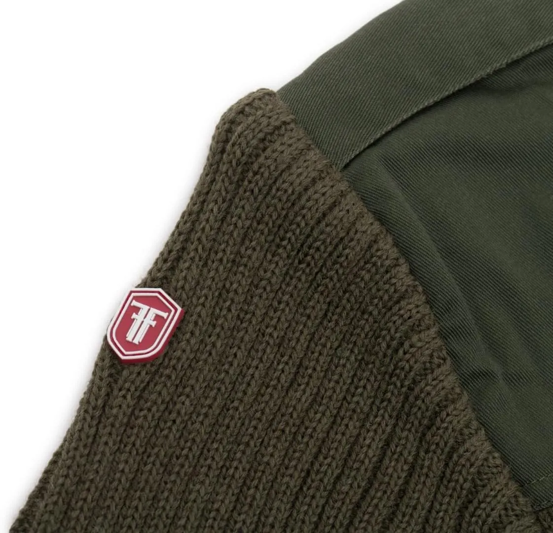 Flanders Fields Natural Wool British Commando Sweater | Military Sweaters for Men | Tactical Sweater with Shoulder Patches