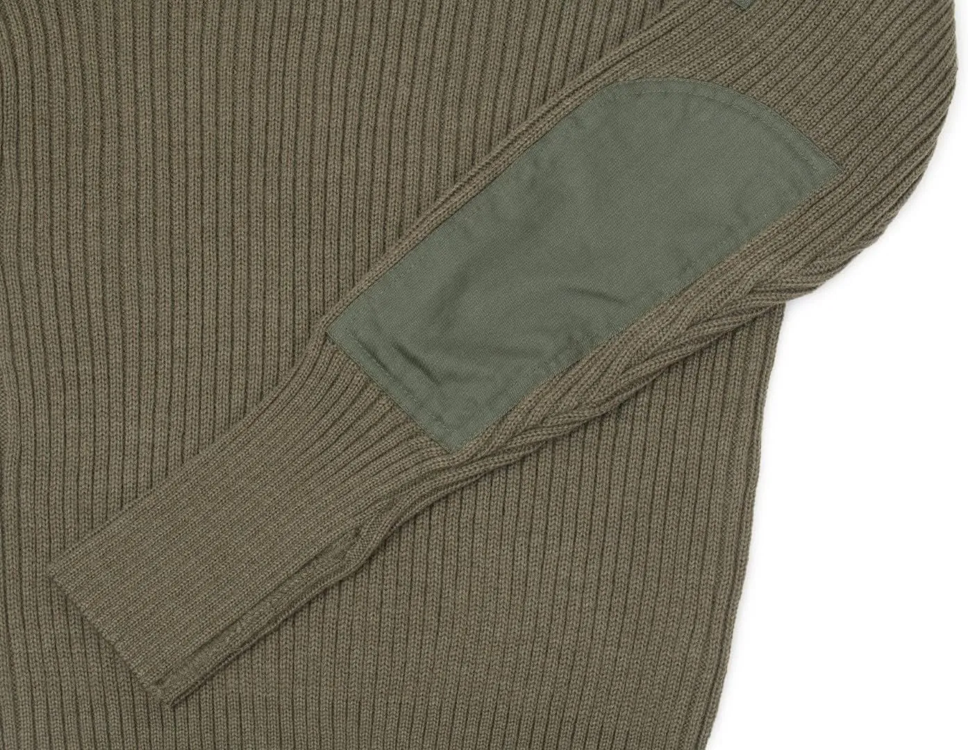 Flanders Fields Natural Wool British Commando Sweater | Military Sweaters for Men | Tactical Sweater with Shoulder Patches