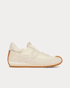 Flow Runner Nylon & Suede Canvas / Soft White Low Top Sneakers