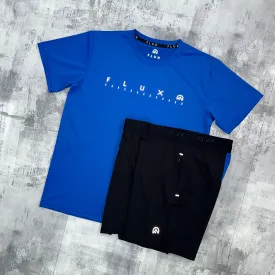Flux Graphic Logo T-Shirt and Shorts Set - Cobalt