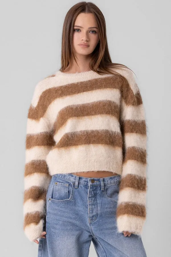 Fuzzy Stripe Sweater