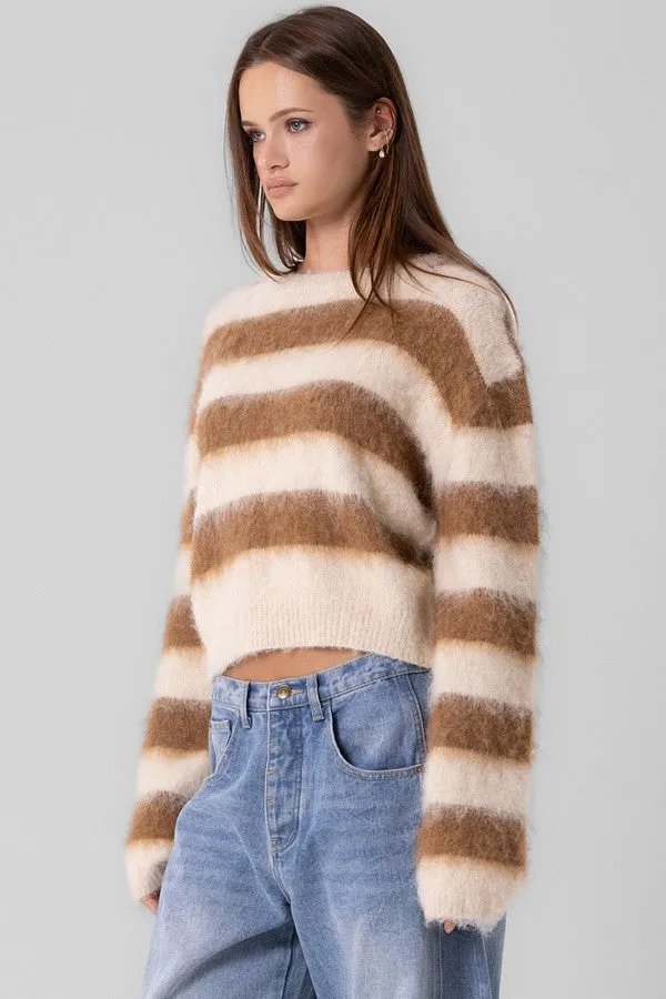 Fuzzy Stripe Sweater