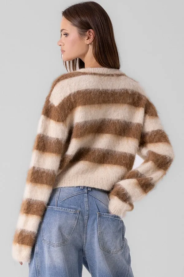 Fuzzy Stripe Sweater