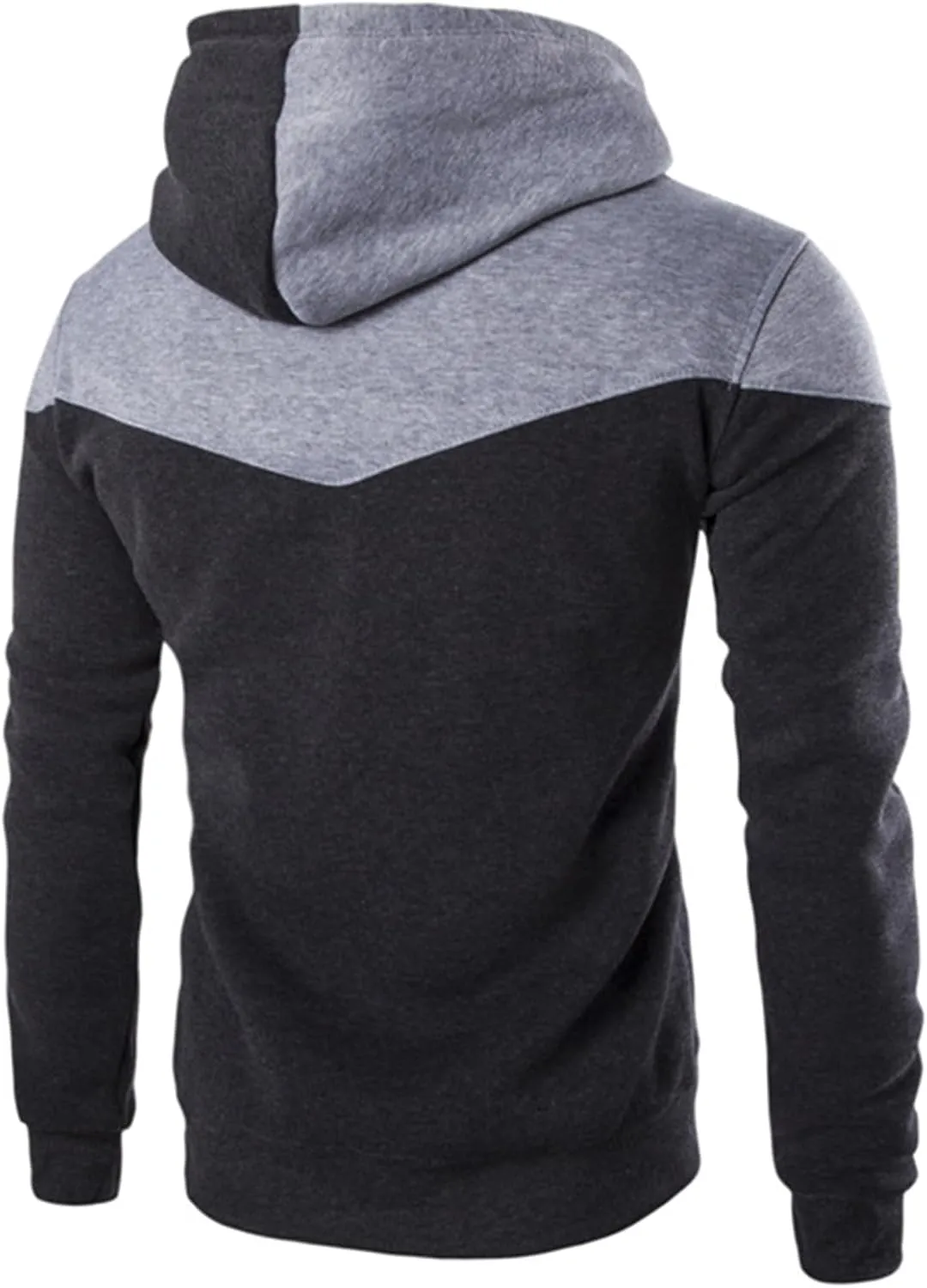 GPCHAN Men's Novelty Hoodies Sweatshirt Long Sleeve Color Block Hoodie Pullover Sweaters with Kangaroo Pocket