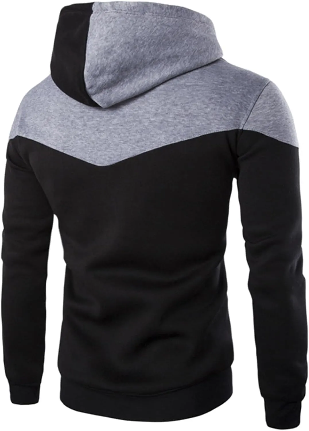 GPCHAN Men's Novelty Hoodies Sweatshirt Long Sleeve Color Block Hoodie Pullover Sweaters with Kangaroo Pocket