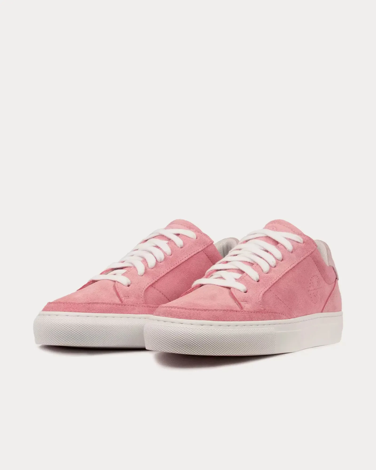 Helier Suede Pink / Bone Low Top Sneakers