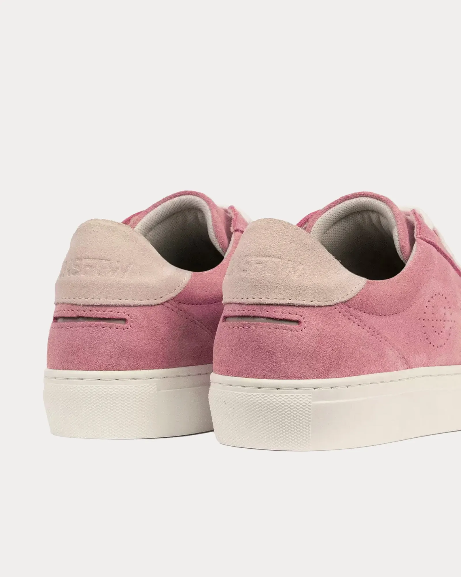 Helier Suede Pink / Bone Low Top Sneakers