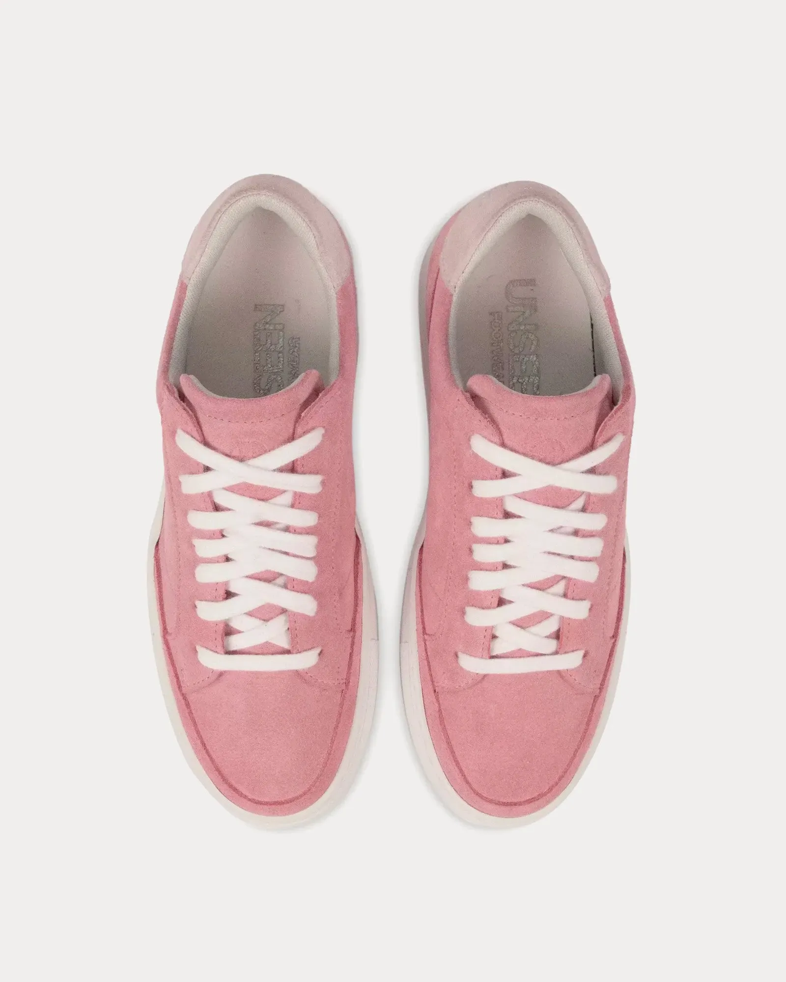 Helier Suede Pink / Bone Low Top Sneakers