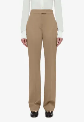 High-Waist Wool Pants
