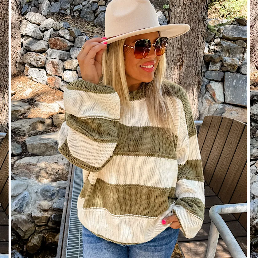 Kadie Stripe Knit Sweater