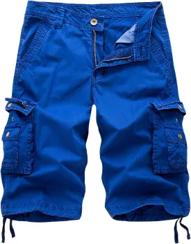 Kaxiya2021 Men's Cargo Shorts Summer Relaxed Fit Multi-Pocket Beach Shorts Lightweight Twill Outdoor Cotton Short Pants