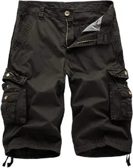 Kaxiya2021 Men's Cargo Shorts Summer Relaxed Fit Multi-Pocket Beach Shorts Lightweight Twill Outdoor Cotton Short Pants