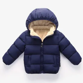 Kids' Warm Winter Coats - Plush Hooded Snowsuit Jackets