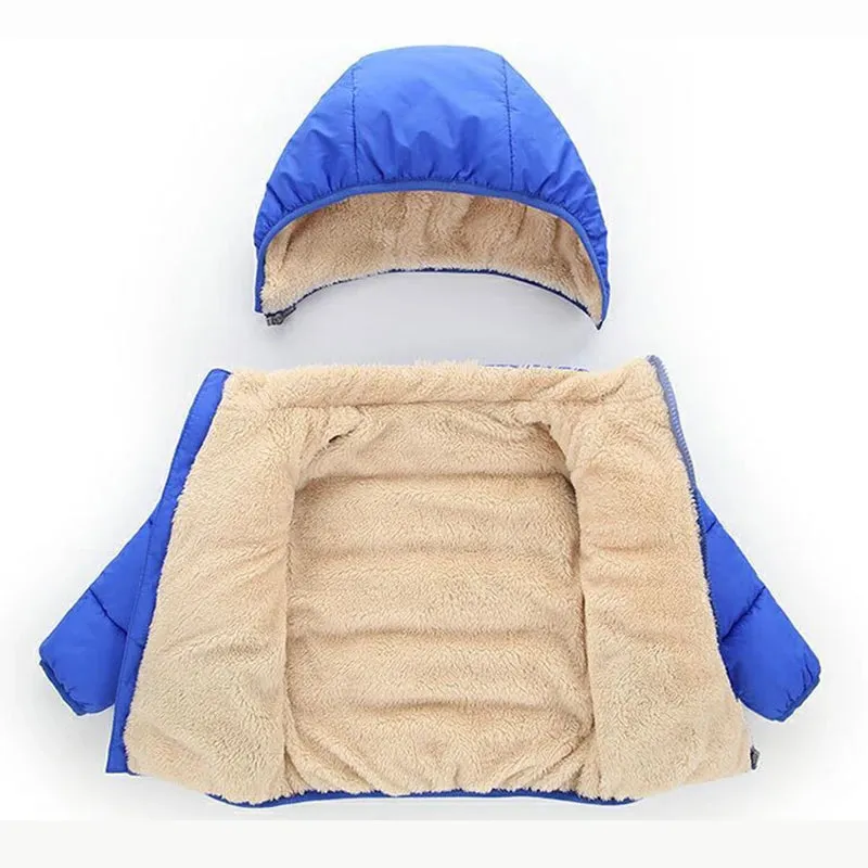 Kids' Warm Winter Coats - Plush Hooded Snowsuit Jackets