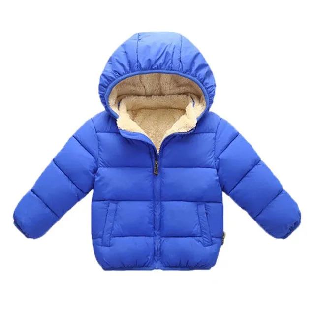 Kids' Warm Winter Coats - Plush Hooded Snowsuit Jackets