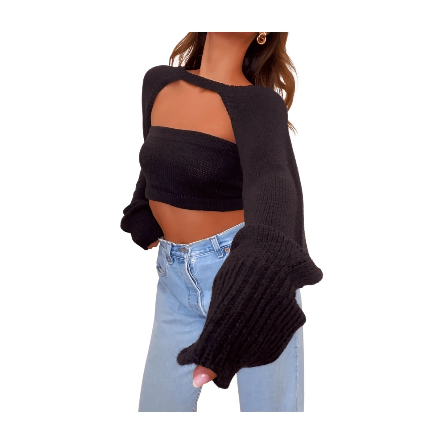Knit Tube Top and Shrug Set