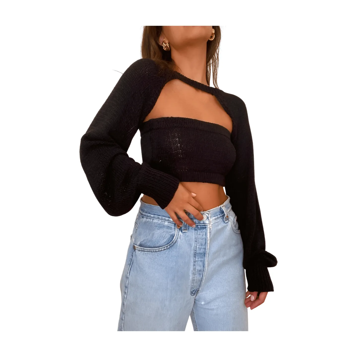Knit Tube Top and Shrug Set