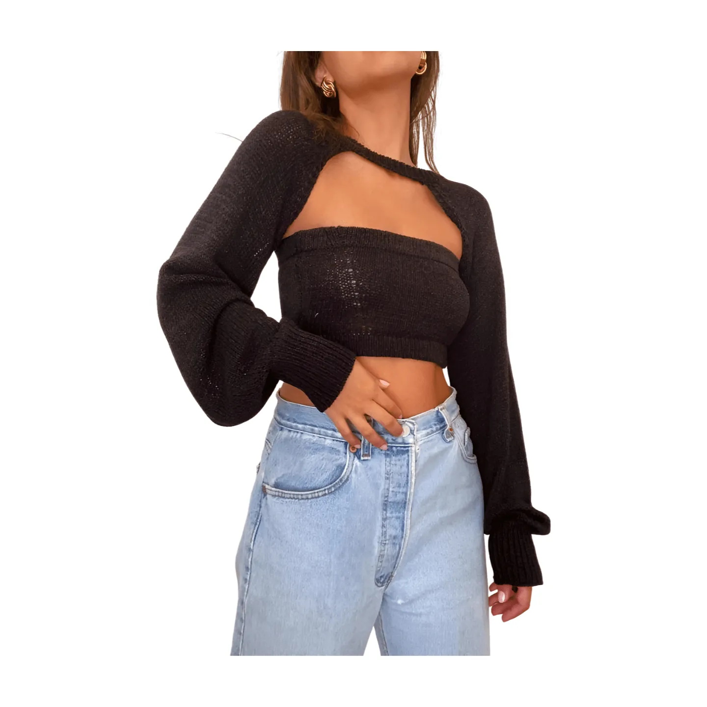 Knit Tube Top and Shrug Set