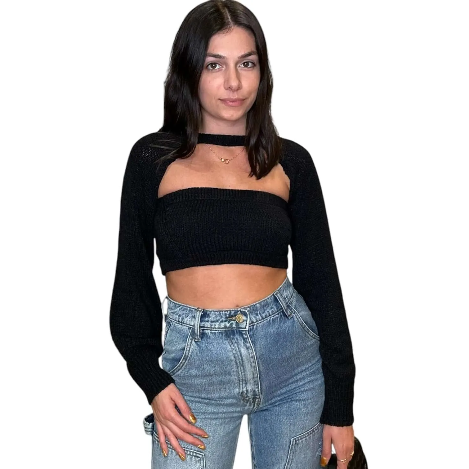 Knit Tube Top and Shrug Set