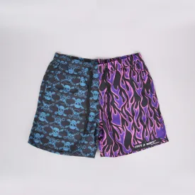 Life's A Beach Skull / Flame Board Shorts