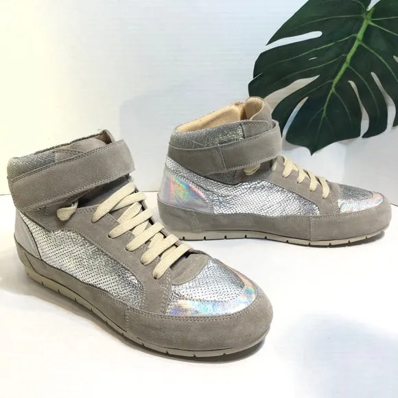 MANAS SURTEFIL Cement & Silver Metallic Sneakers 9.5