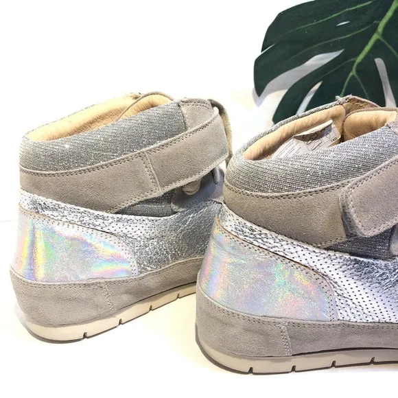 MANAS SURTEFIL Cement & Silver Metallic Sneakers 9.5