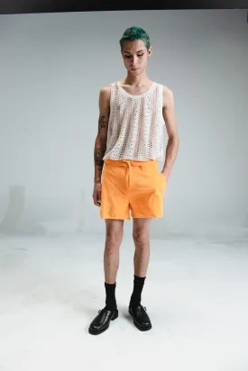 Mandarin Cotton Terry Drawstring Board Shorts