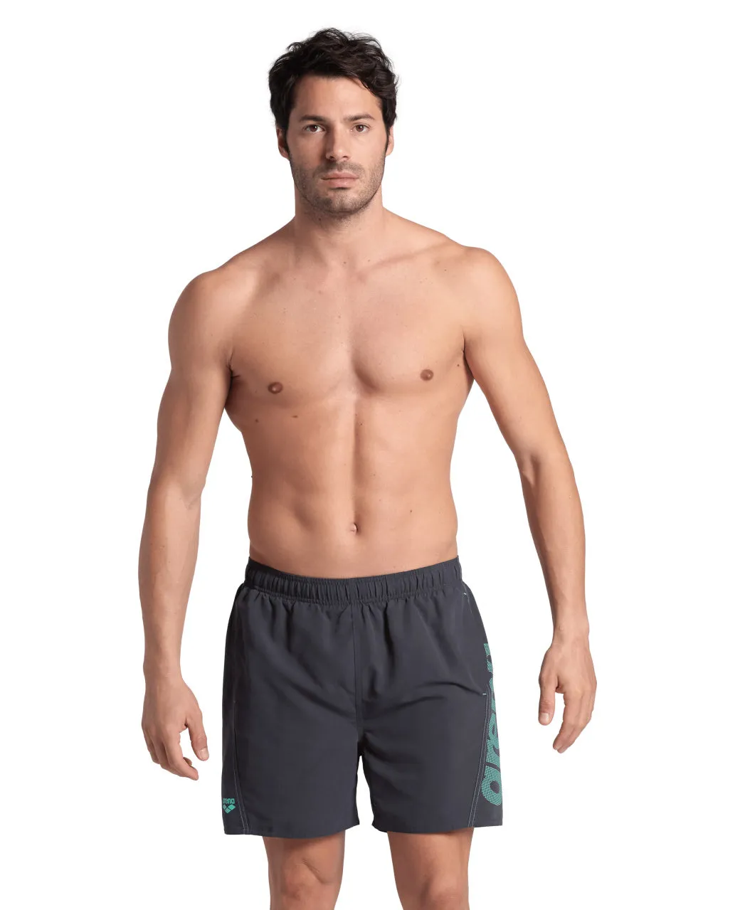 Men's arena fundamentals logo R boxer - Asphalt-water