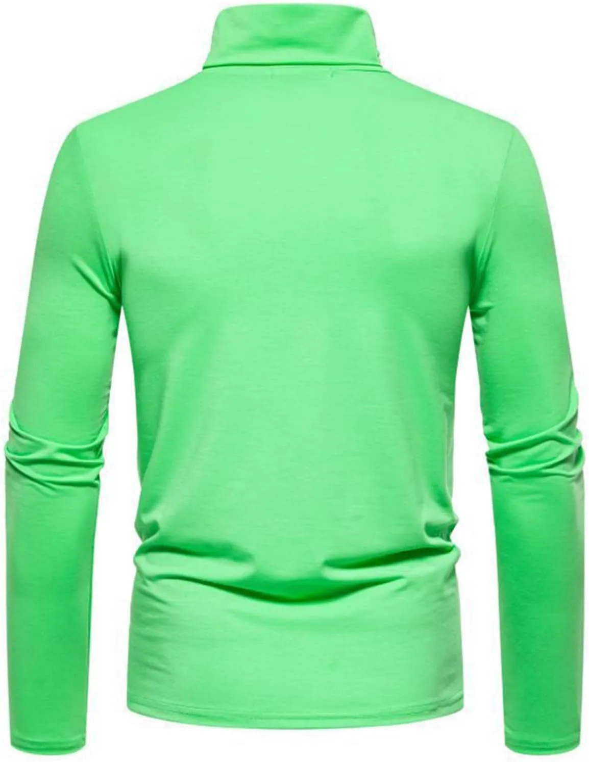 Men's Casual Mock Turtleneck T-Shirts Basic Long Sleeve Thermal Stretchy Pullover Lightweight Undershirt Sweater Tops