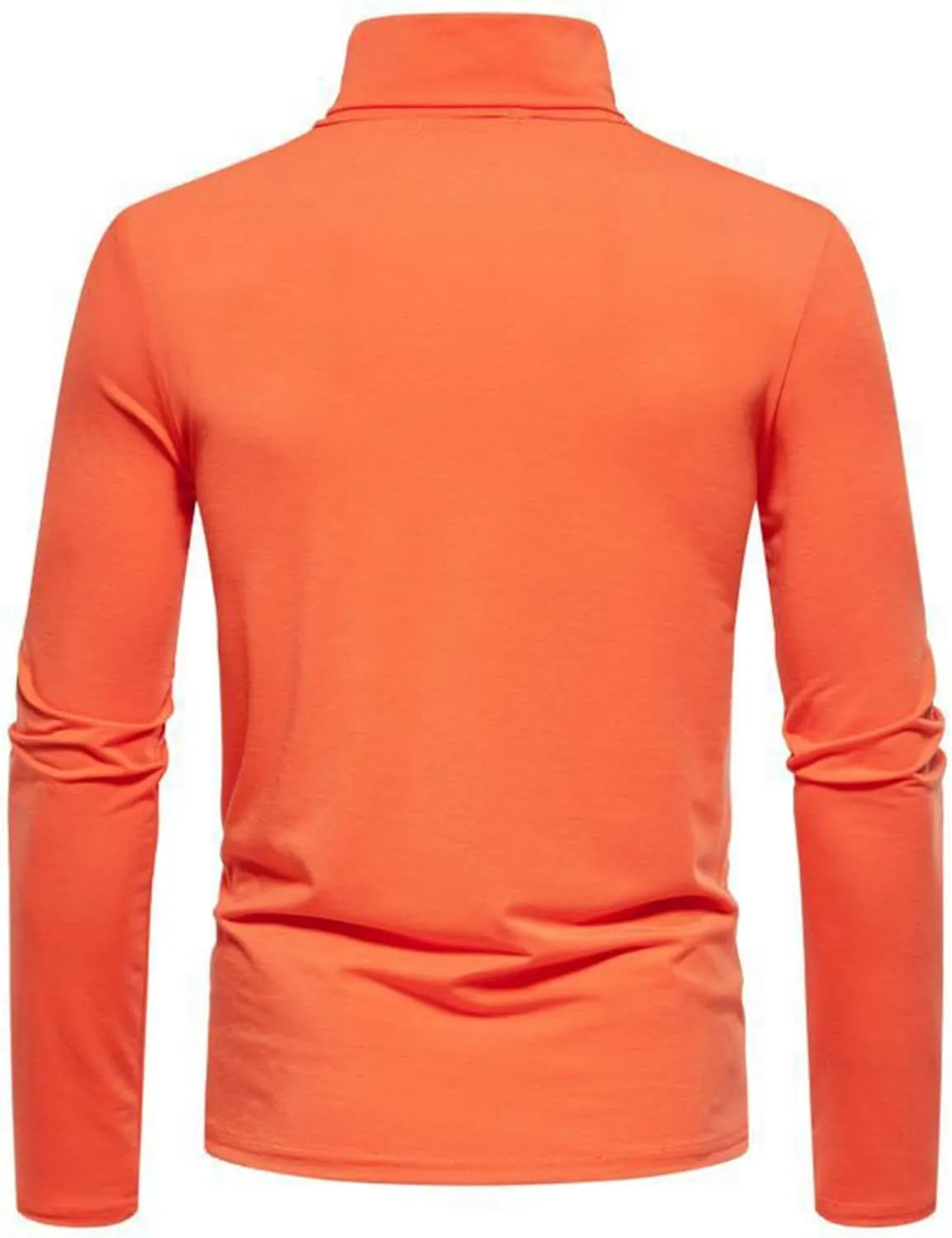 Men's Casual Mock Turtleneck T-Shirts Basic Long Sleeve Thermal Stretchy Pullover Lightweight Undershirt Sweater Tops
