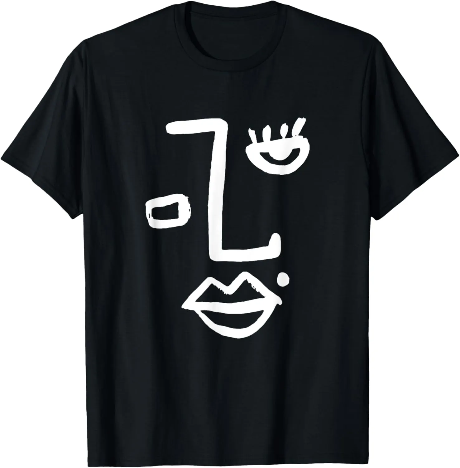 Minimalist Abstract Line Art Feminine Aesthetic Face T-Shirt