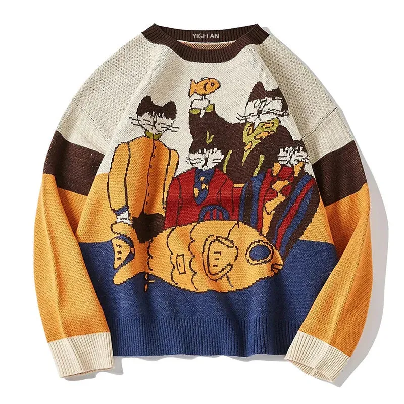 Mr. Cats and Fish American Heritage Cool Sweaters For Women